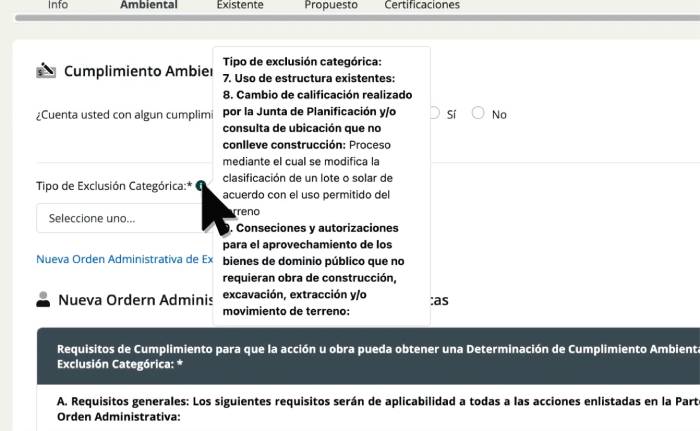 consultar icono de información para solicitar permiso único en PR