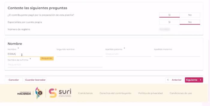 planilla crédito senior preguntas para contribuyente