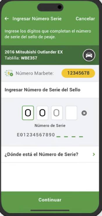 registrar número de sello para renovar marbete de CESCO Digital