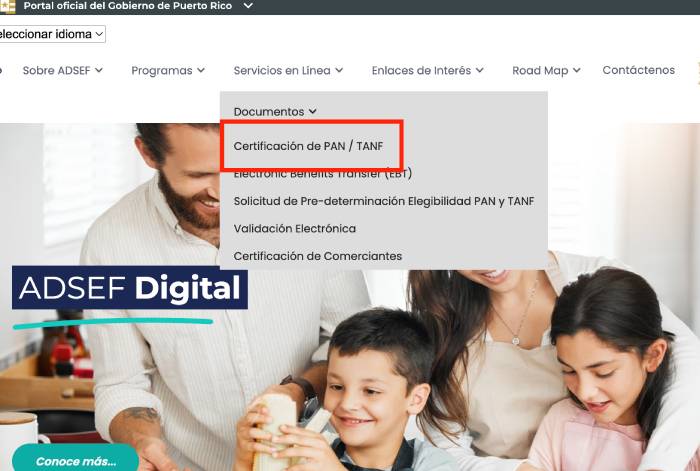 Solicitar la certificación del PAN en ADSEF paso a paso